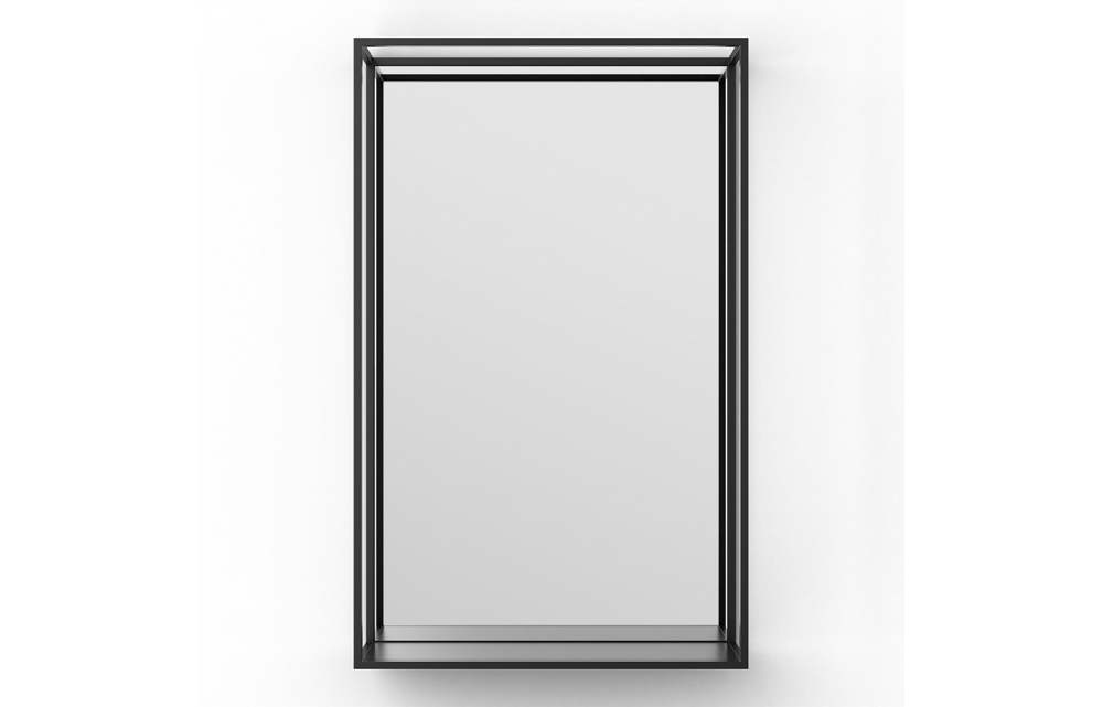 Origins Living Docklands Mirror With Shelf 50 Black - 50x80cm DKL-002058-BK
