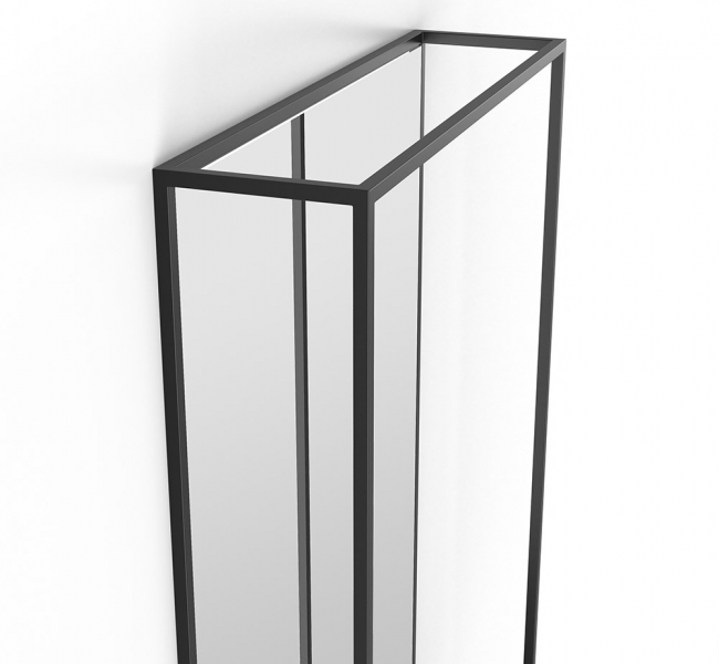 Dockland Rectangular Mirrors DKL-002058-BK Origins Living Docklands Mirror With Shelf 50 Black - 50x80cm DKL-002058-BK