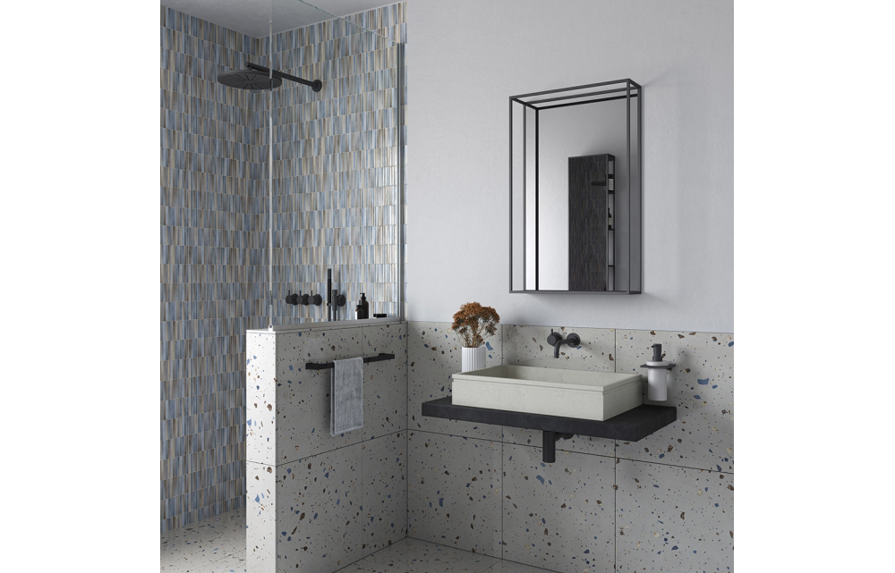 Origins Living Docklands Mirror With Shelf 50 Black - 50x80cm DKL-002058-BK