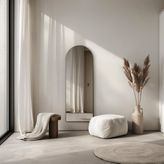 Origins Living Mirrors Oslo OSL-00R145-BK Origins Living Oslo Arch Mirror 50x140cm Black OSL-00R145-BK