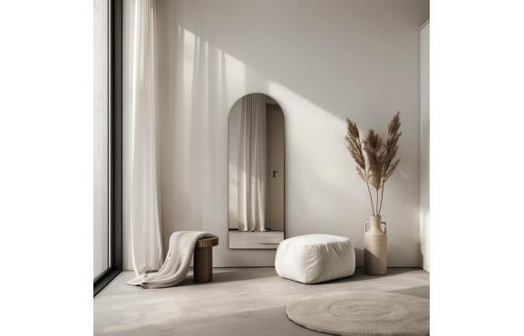 Origins Living Oslo Arch Mirror 50x140cm Black OSL-00R145-BK