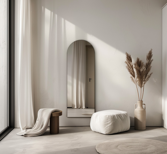 Origins Living Mirrors Oslo OSL-00R145-BK Origins Living Oslo Arch Mirror 50x140cm Black OSL-00R145-BK