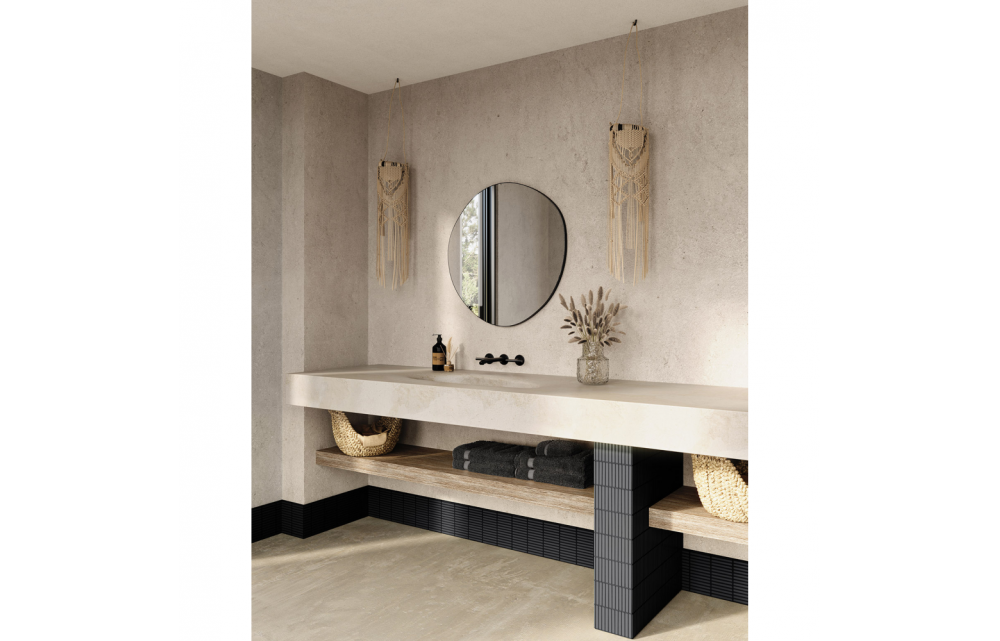 Origins Living Oslo Organic Mirror 60cm Black OSL-00G658-BK