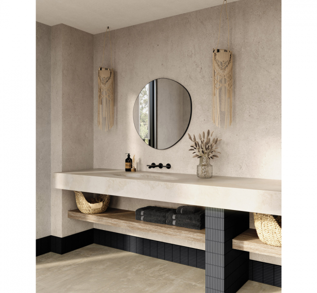 Origins Living Organic Shaped Mirrors OSL-00G658-BK Origins Living Oslo Organic Mirror 60cm Black OSL-00G658-BK