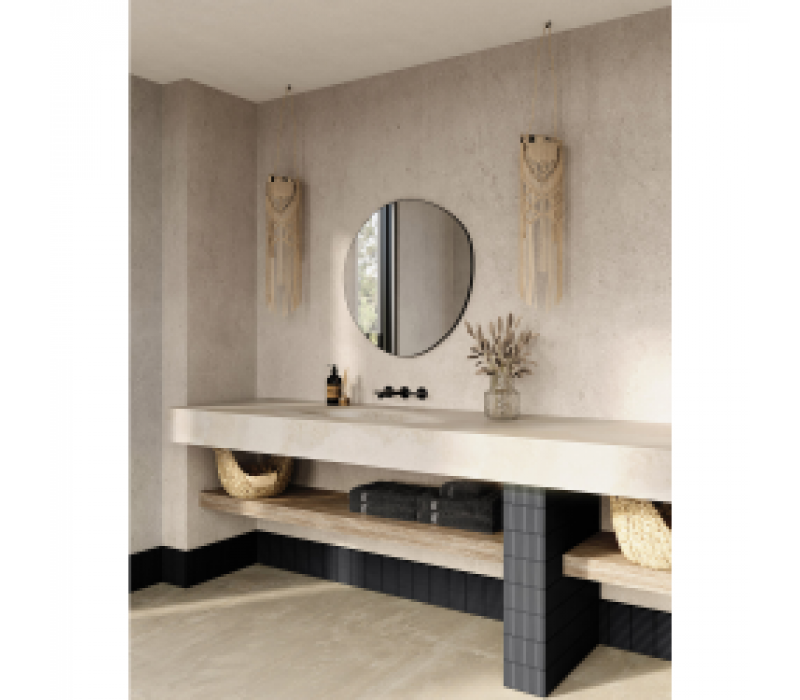 Origins Living Oslo Organic Mirror 60cm Black OSL-00G658-BK Origins Living Oslo Organic Mirror 60cm Black OSL-00G658-BK