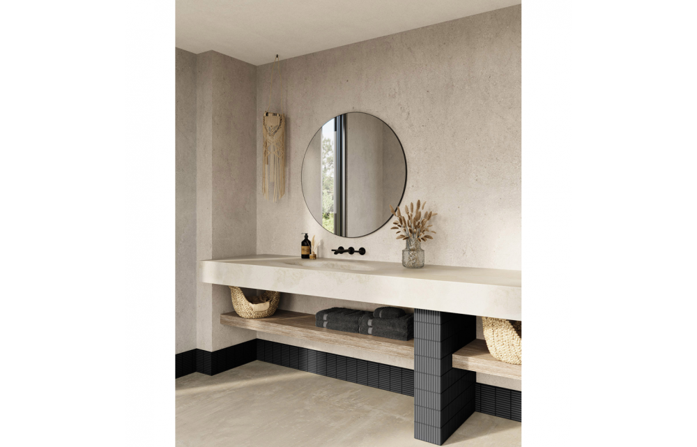 Origins Living Oslo Round Mirror 80cm Black OSL-00D080-BK