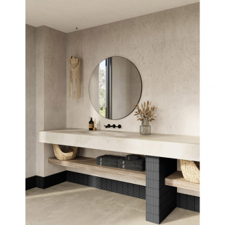 Origins Living Oslo Round Mirror 80cm Black OSL-00D080-BK from Ebzone