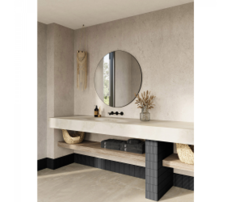 Origins Living Oslo Round Mirror 80cm Black OSL-00D080-BK