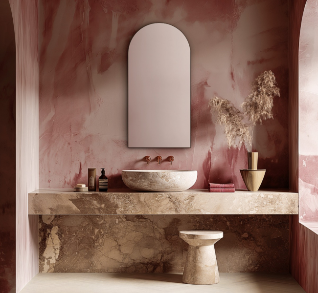 Origins Living Mirrors Oslo OSL-00R105-BZ Origins Living Oslo Arch Mirror 50x100cm Brushed Bronze OSL-00R105-BZ