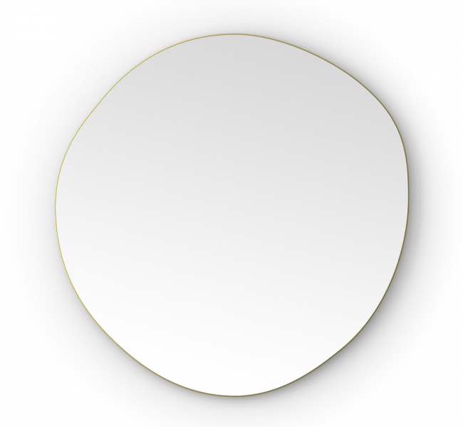 Origins Living Organic Shaped Mirrors OSL-00G658-BB Origins Living Oslo Organic Mirror 60cm Brushed Brass OSL-00G658-BB
