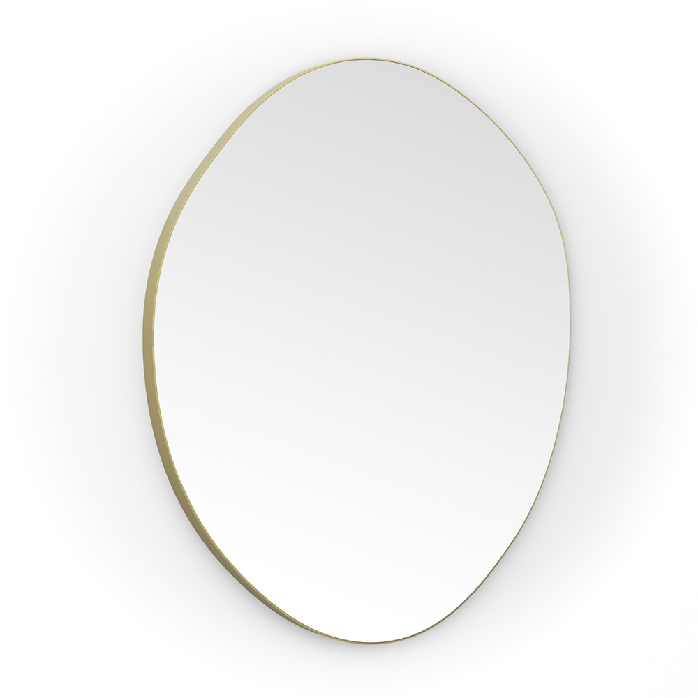 Origins Living Organic Shaped Mirrors OSL-00G877-BB Origins Living Oslo Organic Mirror 80cm Brushed Brass OSL-00G877-BB