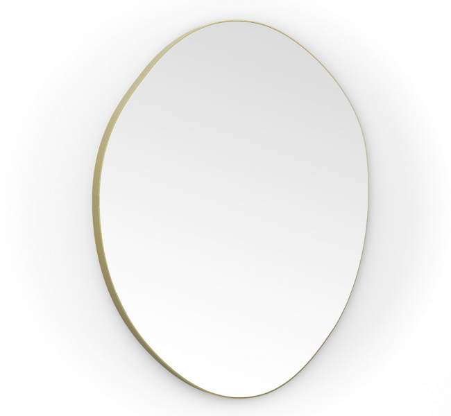 Origins Living Organic Shaped Mirrors OSL-00G877-BB Origins Living Oslo Organic Mirror 80cm Brushed Brass OSL-00G877-BB