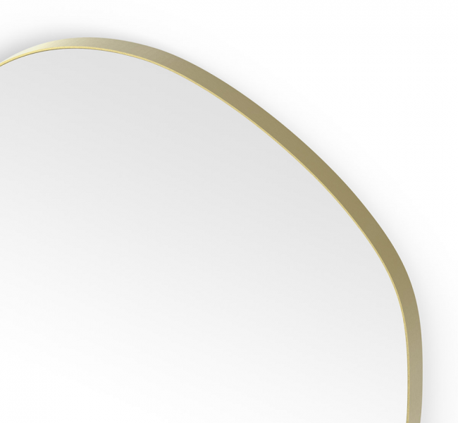 Origins Living Organic Shaped Mirrors OSL-00G877-BB Origins Living Oslo Organic Mirror 80cm Brushed Brass OSL-00G877-BB