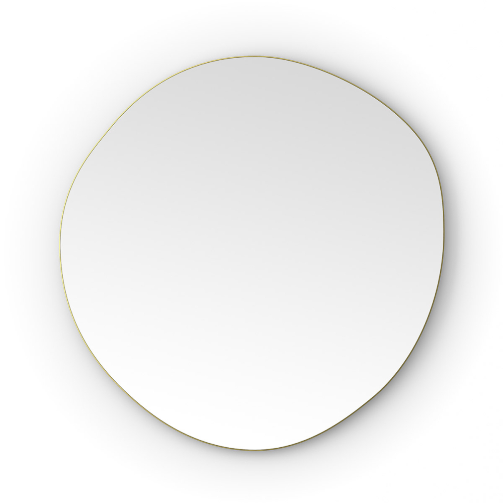 Origins Living Organic Shaped Mirrors OSL-00G877-BB Origins Living Oslo Organic Mirror 80cm Brushed Brass OSL-00G877-BB
