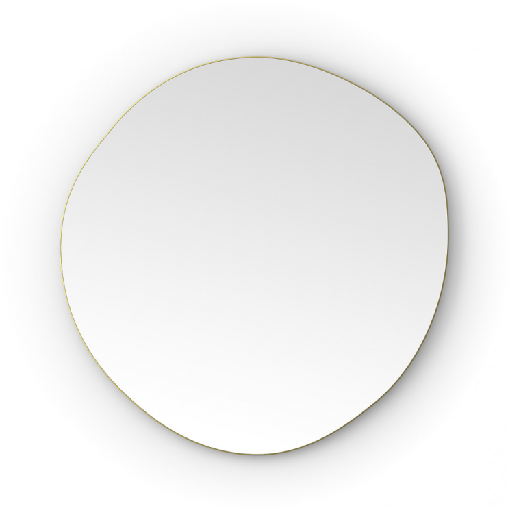 Origins Living Organic Shaped Mirrors OSL-00G877-BB Origins Living Oslo Organic Mirror 80cm Brushed Brass OSL-00G877-BB