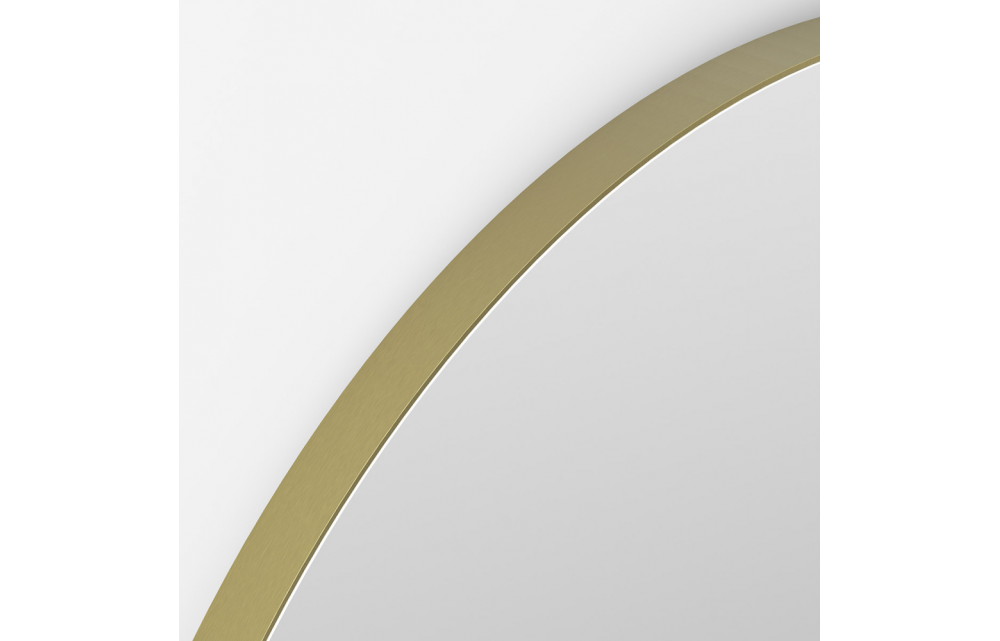 Origins Living Oslo Round Mirror 80cm Brushed Brass OSL-00D080-BB