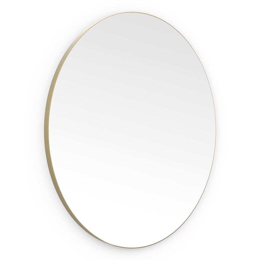 Origins Living Oslo Round Mirror 80cm Brushed Brass OSL-00D080-BB