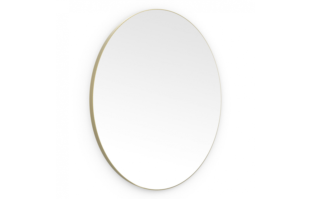 Origins Living Oslo Round Mirror 80cm Brushed Brass OSL-00D080-BB