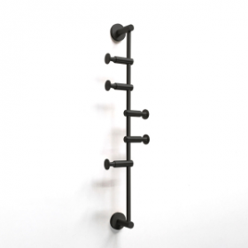 Origins Living Archer Vertical Rail With 5 Hooks - Black ARR-110560-BK