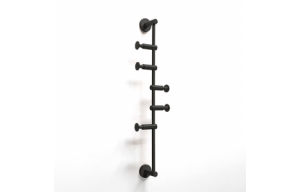Origins Living Archer Vertical Rail With 5 Hooks - Black ARR-110560-BK