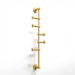 Origins Living Archer Vertical Rail With 5 Hooks - Satin Brass ARR-110560-BB Origins Living Archer Vertical Rail With 5 Hooks - Satin Brass ARR-110560-BB
