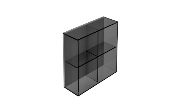 Origins Living Pier Glass 4 Box Shelf Square - Black B008530