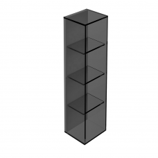 Origins Living Pier Glass 4 Box Shelf Rectangular - Black B008509 Origins Living Pier Glass 4 Box Shelf Rectangular - Black B008509