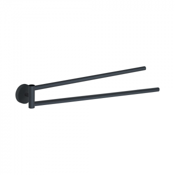 Origins Living Eros Double Swing Towel Rail - Black 2323-14 Bathroom Accessory