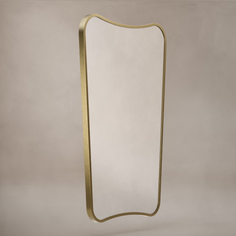 Origins Living Delphine Curve Mirror 60x90cm - Brushed Brass DEL-001069-BB