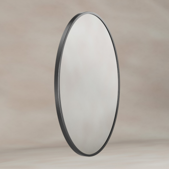 Origins Living Delphine Oval Mirror 55x80cm - Gunmetal DEL-00V558-GM Bathroom Accessory
