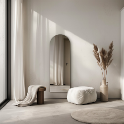 Origins Living Oslo Arch Mirror 50x140cm Black OSL-00R145-BK