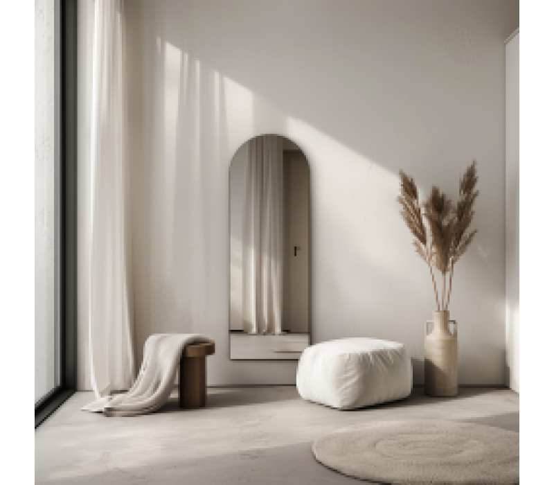 Origins Living Oslo Arch Mirror 50x140cm Black OSL-00R145-BK
