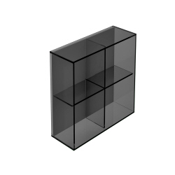 Origins Living Pier Glass 4 Box Shelf Square - Black B008530