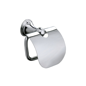 Origins Living Genoa Toilet Roll Holder with Flap - Chrome 107698 Bathroom Accessory