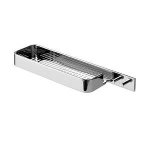 Origins Living Il Giglio Rectangular Shower Basket with Hooks - Chrome A918-13 Bathroom Accessory