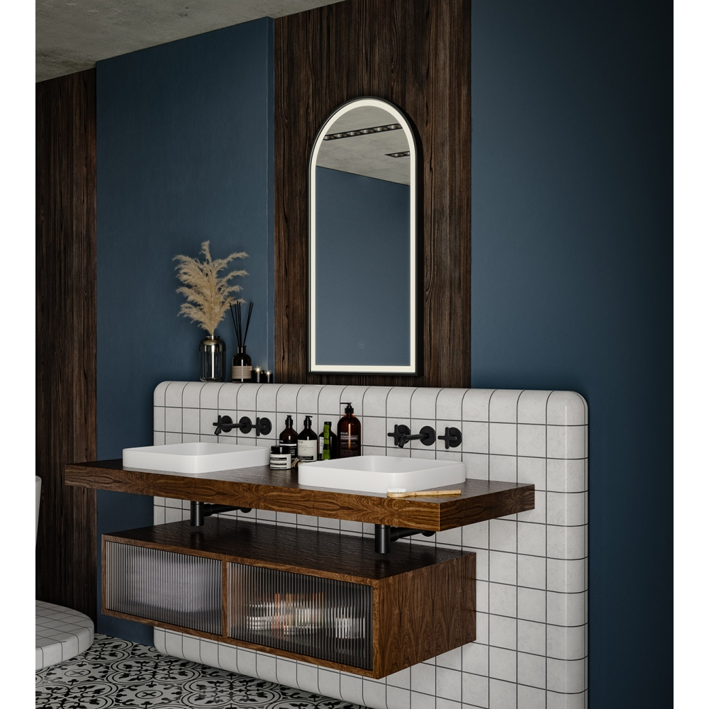 Origins Living Lomax Light Arch Mirror 50 Black - 50x100cm LML-01R051-BK Origins living Lomax Light Bathroom Mirrors LML-01R051-BK Origins Living Lomax Light Arch Mirror 50 Black - 50x100cm LML-01R051-BK