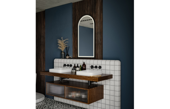 Origins Living Lomax Light Arch Mirror 50 Black - 50x100cm LML-01R051-BK Origins living Lomax Light Bathroom Mirrors LML-01R051-BK Origins Living Lomax Light Arch Mirror 50 Black - 50x100cm LML-01R051-BK
