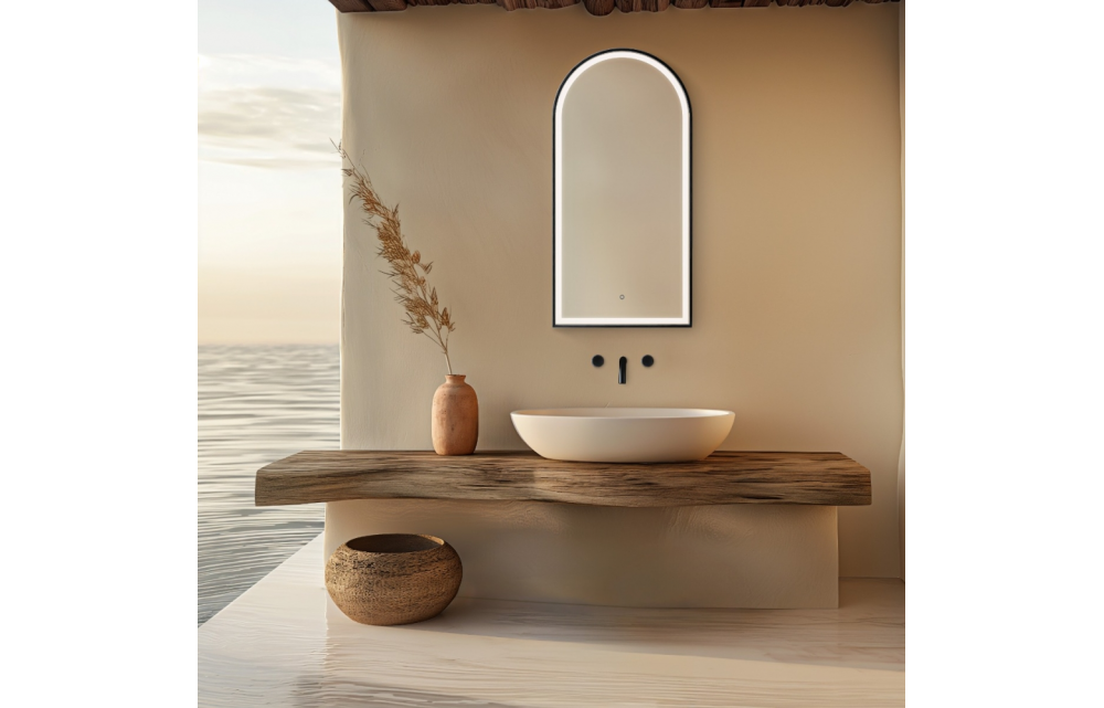 Origins Living Lomax Light Arch Mirror 40 Black - 40x80cm LML-01R048-BK