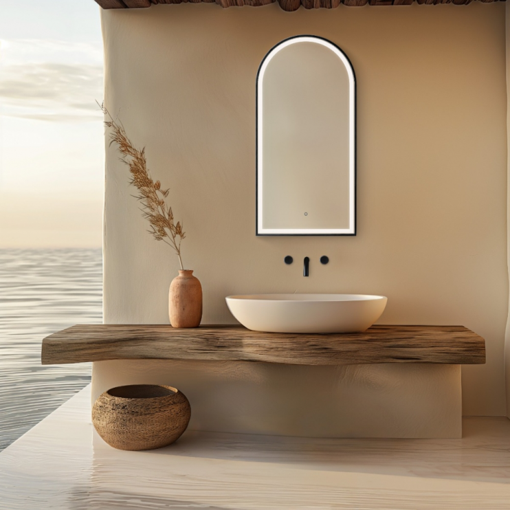 Origins living Lomax Light LML-01R048-BK Origins Living Lomax Light Arch Mirror 40 Black - 40x80cm LML-01R048-BK