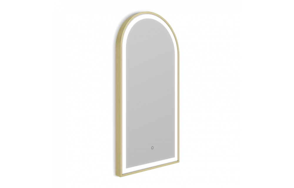 Origins Living Lomax Light Arch Mirror 50 Brushed Brass - 50x100cm LML-01R051-BB