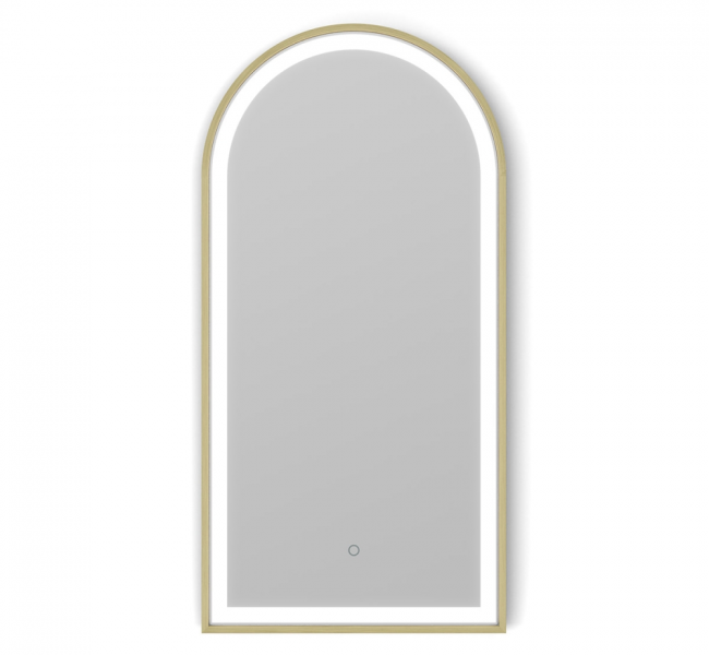 Origins living Lomax Light Bathroom Mirrors LML-01R048-BB Origins Living Lomax Light Arch Mirror 40 Brushed Brass - 40x80cm LML-01R048-BB