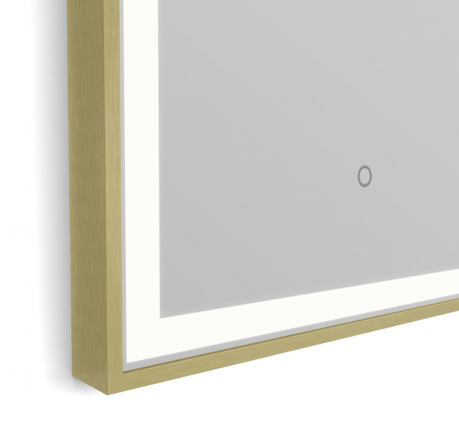 Origins living Lomax Light Bathroom Mirrors LML-01R048-BB Origins Living Lomax Light Arch Mirror 40 Brushed Brass - 40x80cm LML-01R048-BB