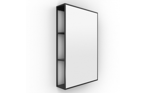 Origins Living Dockside Mirror With Open Shelving 50 Black - 50x80cm DKS-021058-BK