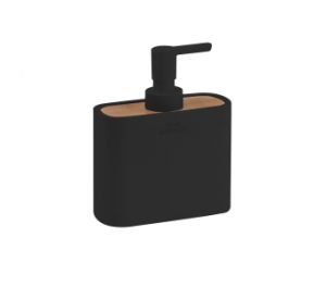 Bathroom Soap Dispensers 1380-14 Origins Living Ninfea Soap Dispenser - Black/Bamboo 1380-14