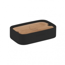 Origins Living Ninfea Soap Dish - Black/Bamboo 1311-14 Origins Living Ninfea Soap Dish - Black/Bamboo 1311-14