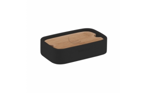 Origins Living Ninfea Soap Dish - Black/Bamboo 1311-14