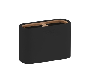 Bathroom Tumblers 1398-14 Origins Living Ninfea Tumbler - Black/Bamboo 1398-14