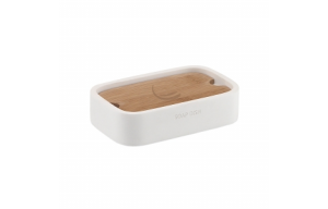 Origins Living Ninfea Soap Dish - White/Bamboo 1311-02