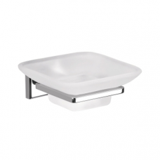 Origins Living Colorado Glass Soap Dish - Chrome/Glass 6911-13 Origins Living Colorado Glass Soap Dish - Chrome/Glass 6911-13