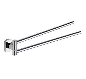 Towel Rails in Chrome EP23-13 Origins Living Edera Plus Double Swing Towel Rail - Chrome EP23-13